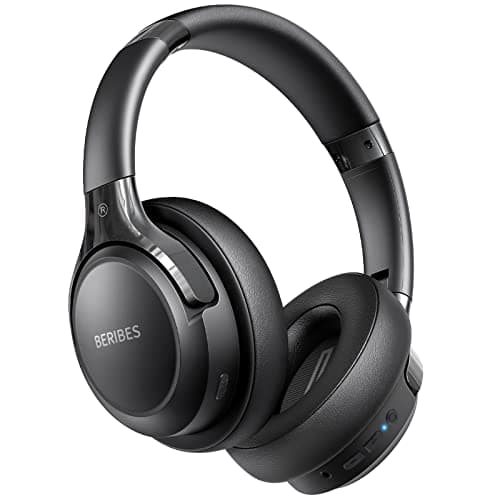BERIBES Bluetooth Headphones Over Ear 65H Playtime and 6 EQ Music Modes Wireless Headphones with Microphone HiFi Stereo Foldable Lightweight Headset Deep Bass for Home Office Cellphone PC Ect