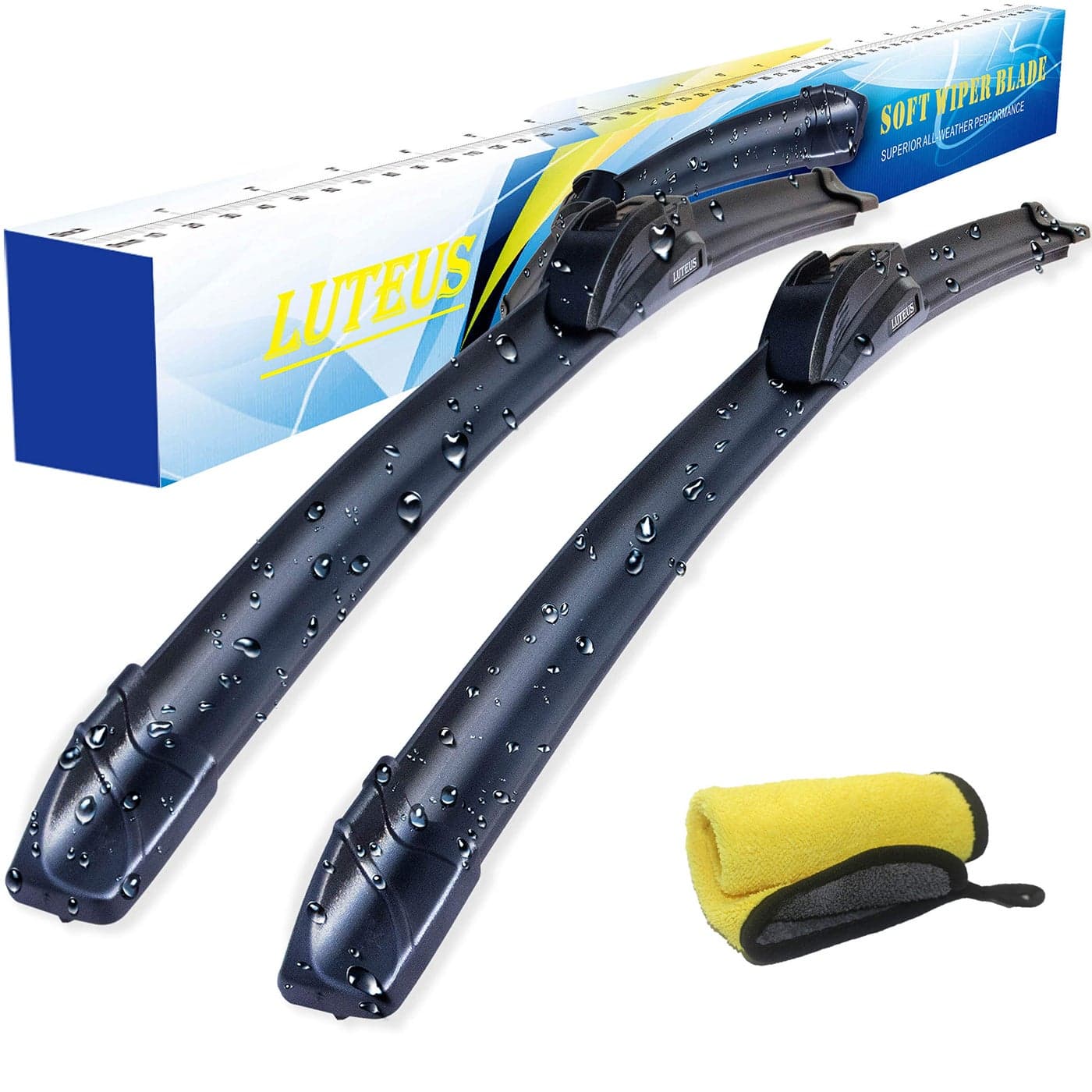 Windshield Wipers 26 16 Wiper Blades OEM Quality LUTEUS Premium All Seasons for Replacement Windshield Wiper Blades Set of 2 With Extra 1PC Premium Microfiber Towels