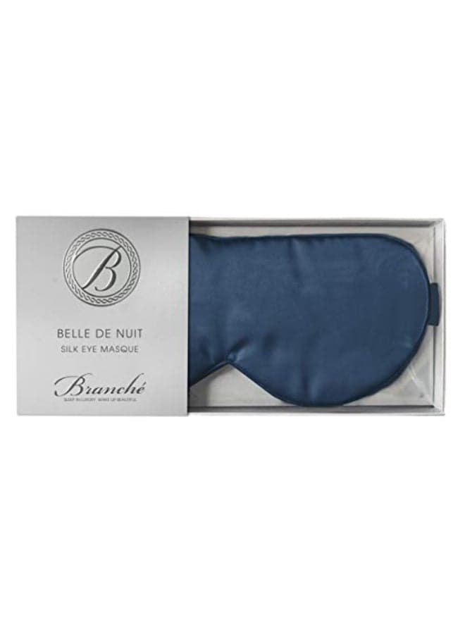 Branche Beauty Belle De Nuit Sleep Mask Silk Eye Mask 6A Silk 22 Momme Eye Cover Sleepover Shade Blindfold Mask for Luxury Sleep in Total Darkness Sapphire