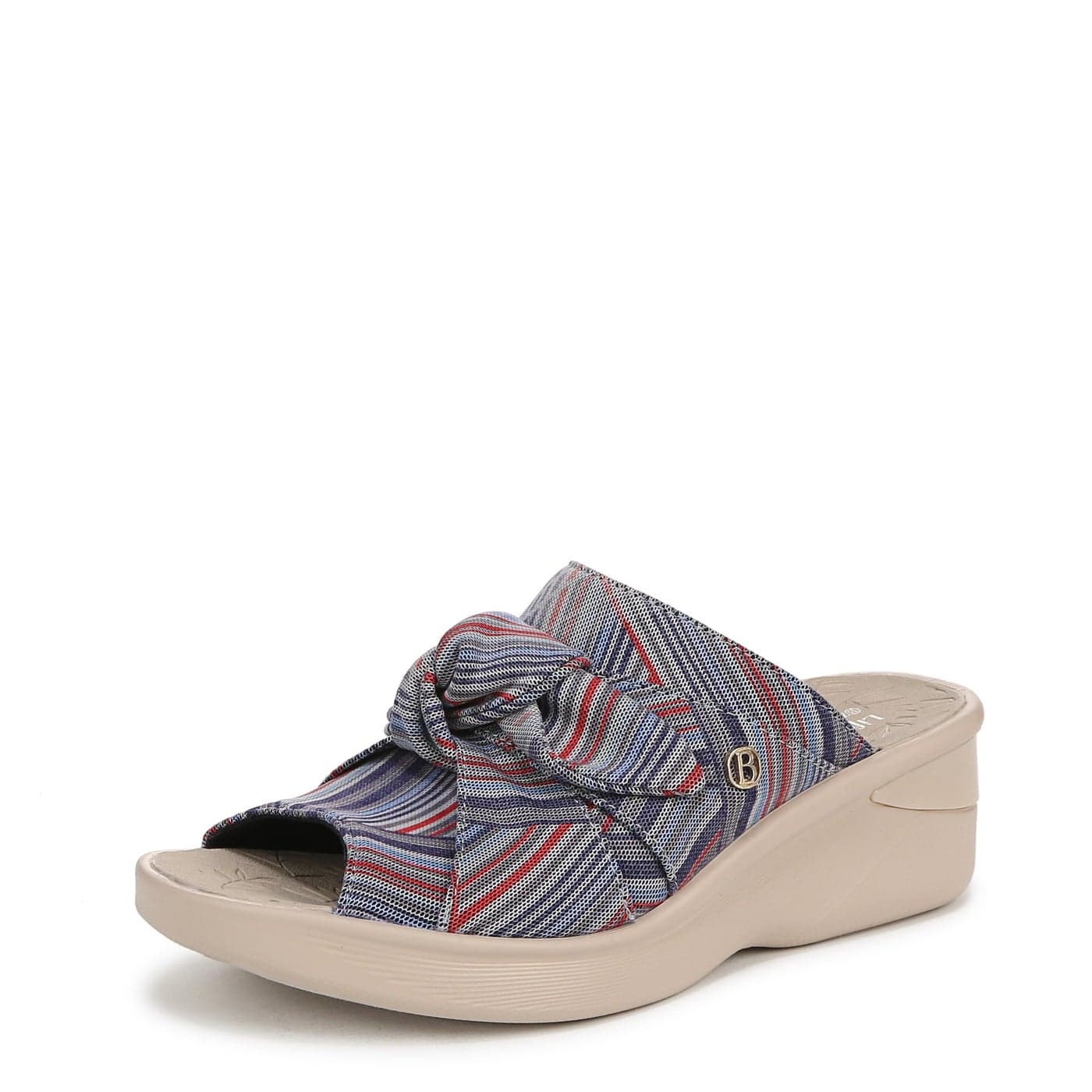LifeStride Womens Smile Slide Sandal Bright Multi Stripe 5 M