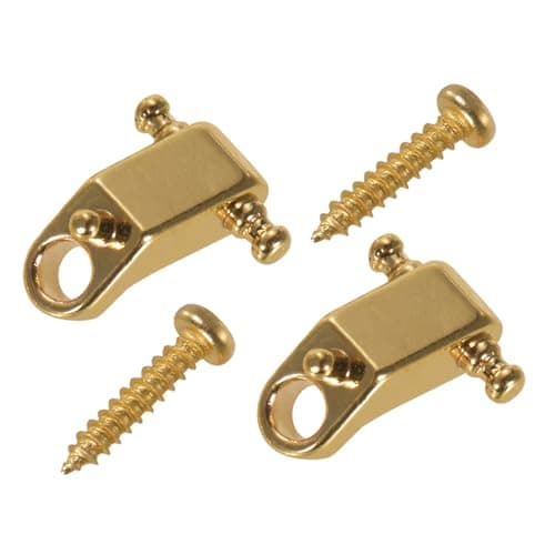 Electric Guitar String Retainers Tree Standard Roller String Guides Pack of 2pcs (Gold)