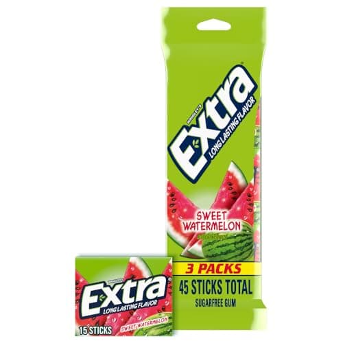 EXTRA Gum Watermelon Sugar Free Chewing Gum 15 ct 3 Pack