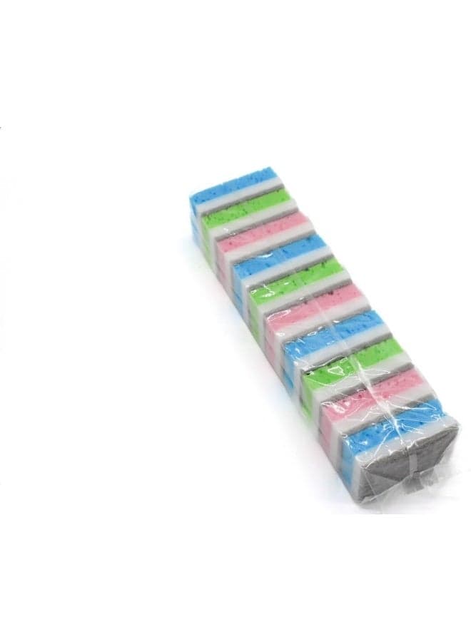 Kovar Multi-Colored Kitchen Sponge Pack - 10-Piece Durable Cleaning Sponges For Everyday Dishwashing And Surface Cleaning