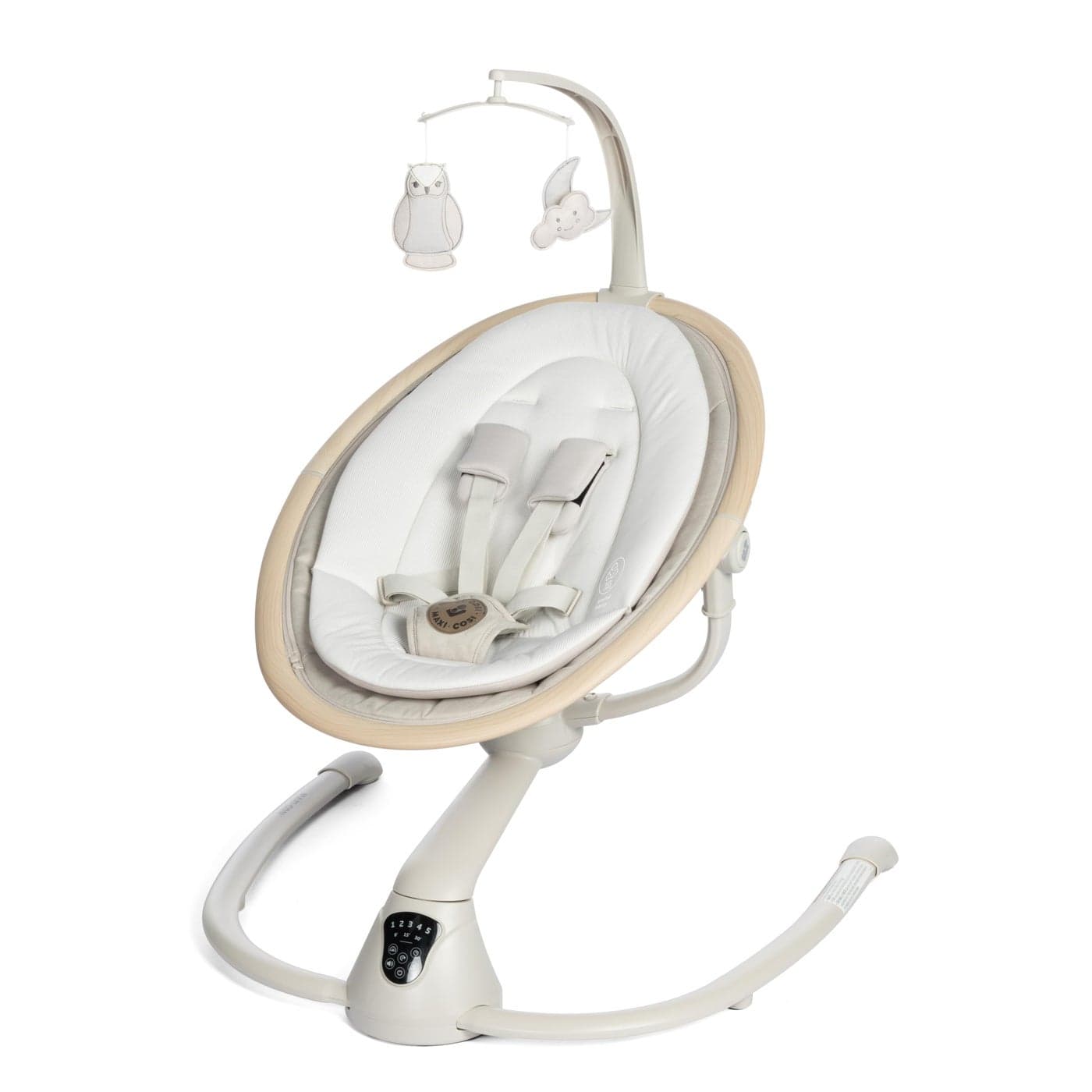 MaxiCosi Cassia Baby Swings for Infants Smart Portable Baby Swing with Music Lightweight Foldable Baby Swing 360 Rotation Infant Swing Classic Oat