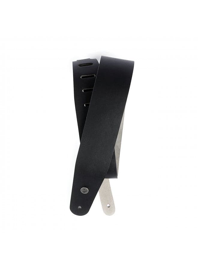 D'Addario Accessories Leather Guitar Strap - Guitar Accessories - Electric Guitar Strap, Acoustic Guitar Strap, Acoustic Electric Guitar Strap & Bass Guitar Strap - Classic - Black, Standard (25L00-DX)
