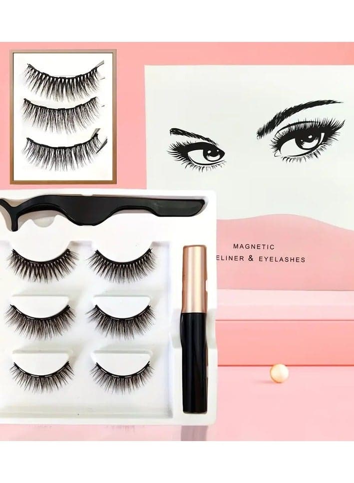 Magnetic False Eyelashes Set Black - NO 17