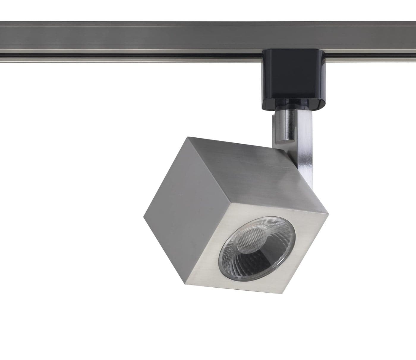 Satco Nuvo TH467 One Light Track Head, Brushed Nickel, 2.75x2.38x2.38