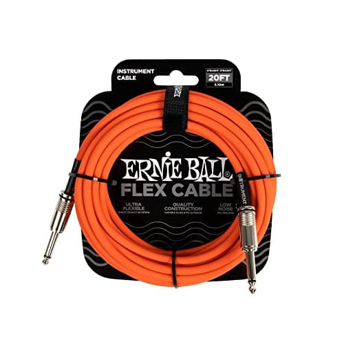 Ernie Ball Flex Instrument Cable StraightStraight 20ft Orange