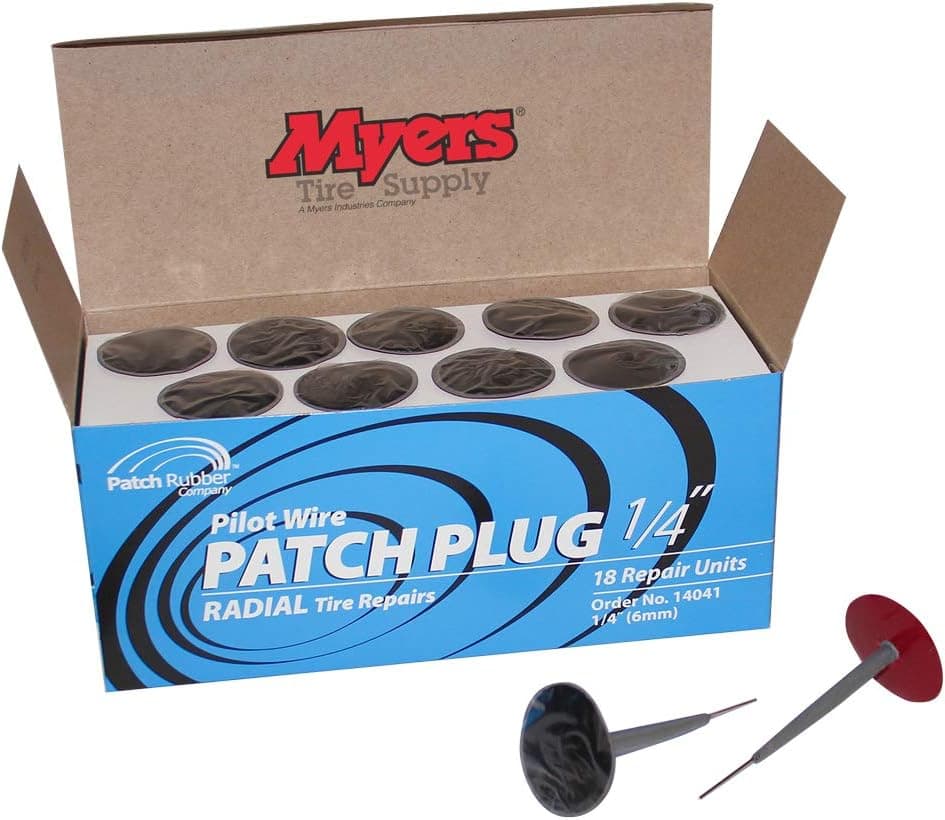 Patch Rubber Company 14041 1/4-Inch Pilot Wire Patch Plugs for Radial Tire Repairs (Box of 18)