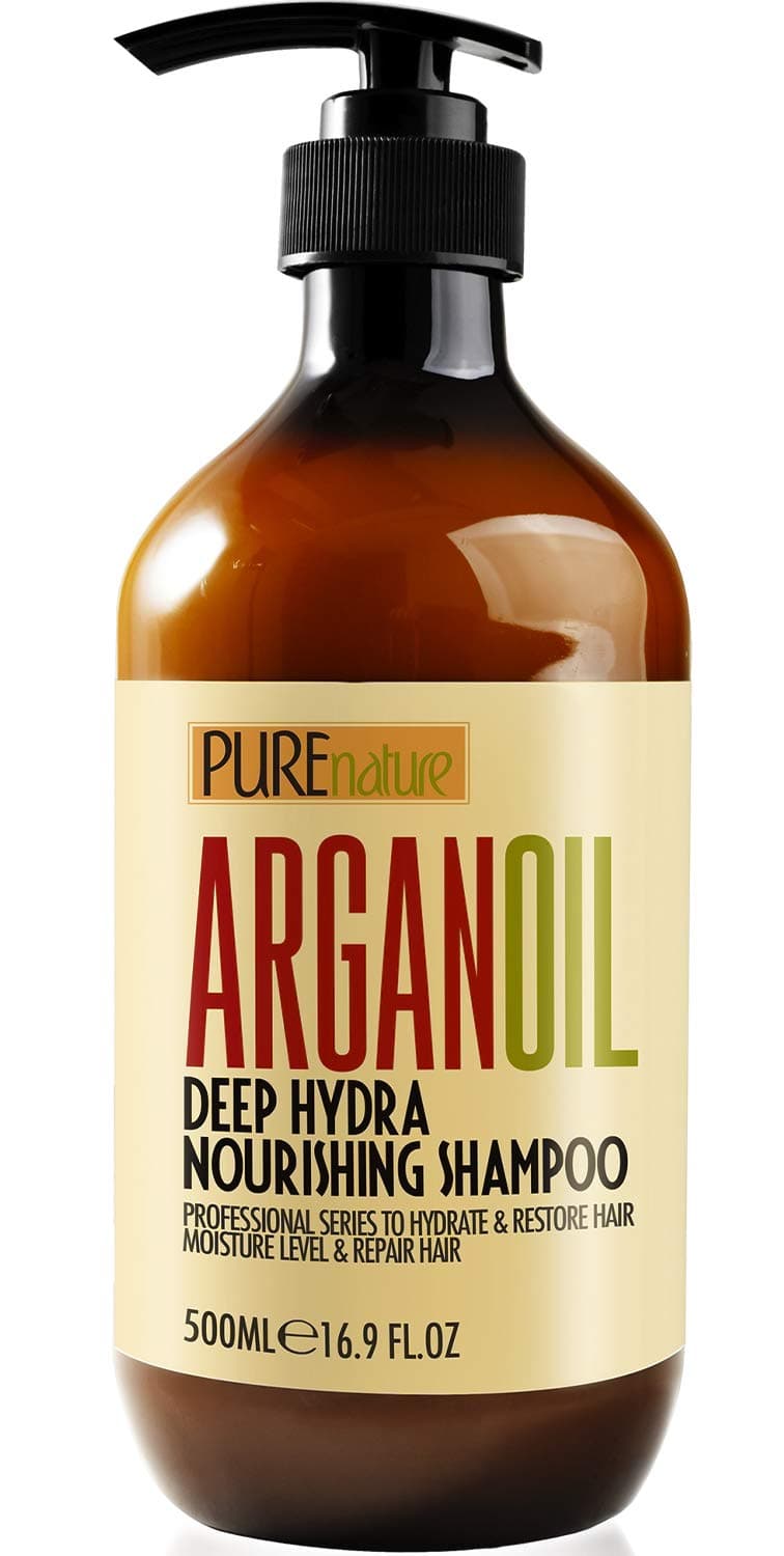 Moroccan Argan Oil Shampoo Sulfate SLS Paraben Free Moisturizing Treatment for Women and Men For All Types Including Curly Dry Damaged and Oily Hair Hydrating and Nourishing Salon Grade