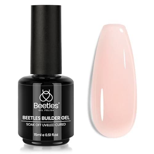 Beetles Builder Gel for Nails 8 in 1 Natural Nude Translucent Color for Thickening Strengthening Building Instant Apex BeginnerFriendly DIY Salon at Home UV LED Lamp Cured Needed