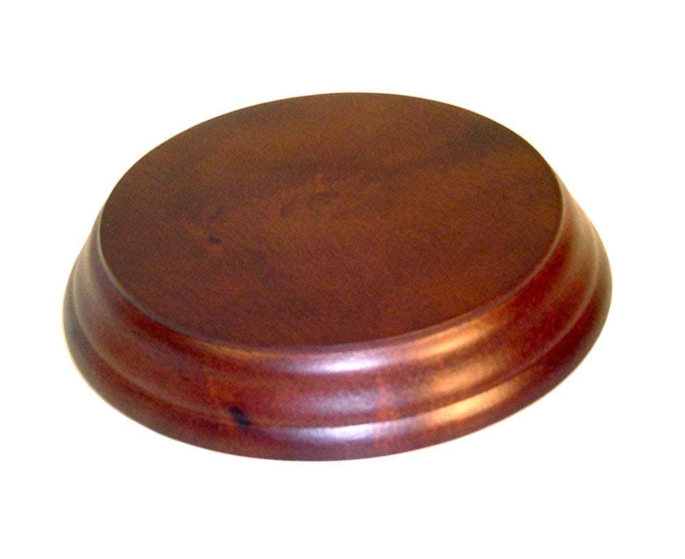 National Artcraft 4 Round Wood Display Base Walnut Finish Pkg1