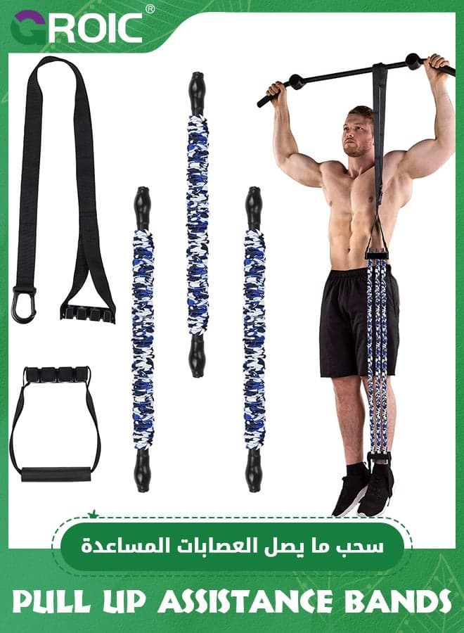 Pull Up Assistance Band, Pull-up Resistance Band, Heavy Duty Pull up Assist Bands System, Adjustable Anti Snap Chin Up Band, Elastic Assisted Band for Pulling Up Bar Station,150 Lbs