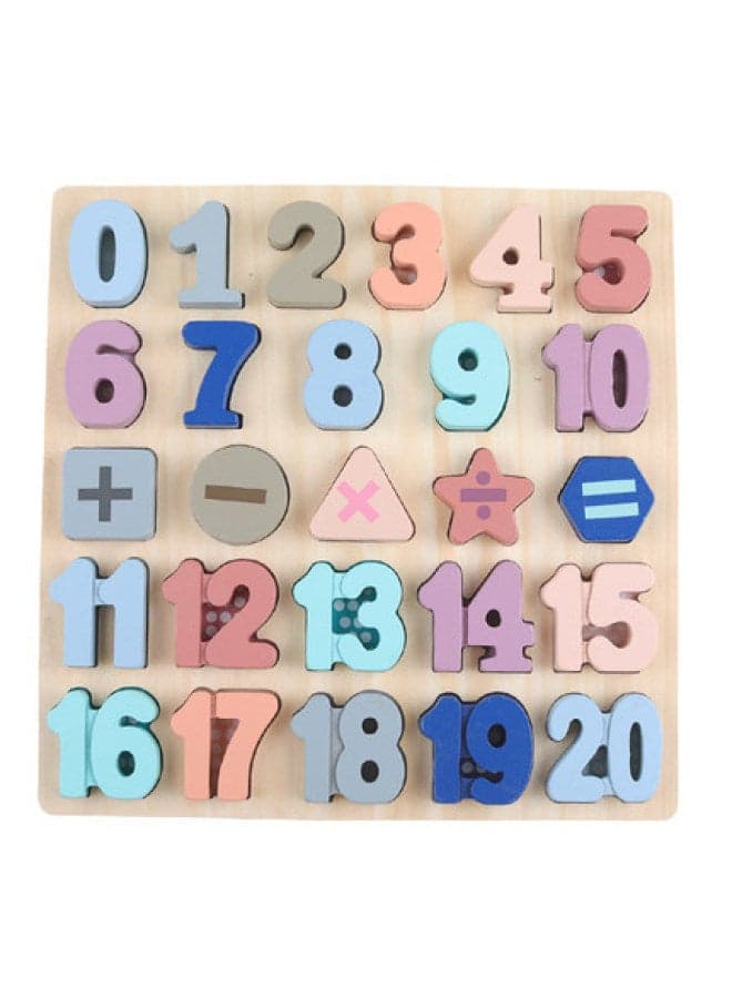 Wooden Letters Puzzle Boys And Girls Building Blocks Digital Wooden Children's Early Education Educational Toys For 1-3 Years Old-Color:Numbers 1-20