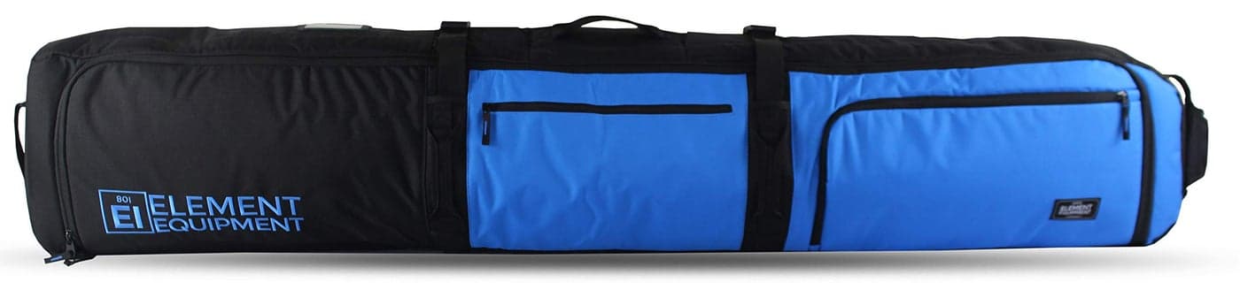 Element Equipment Wheeled Padded Snowboard Bag Ultimate Double - Premium High End Double Roller Travel Bag 167 Blue Ripstop