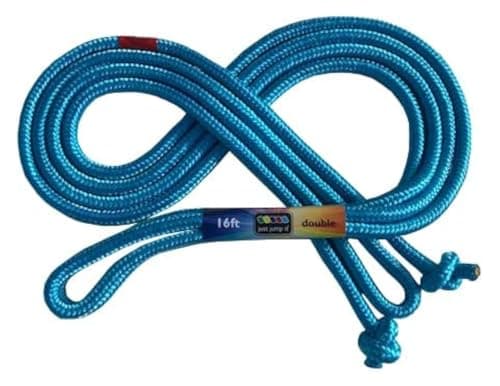 Just Jump It 16' Foot Single Jump Rope - Active Outdoor Youth Fitness - Double Dutch Length - Turquoise