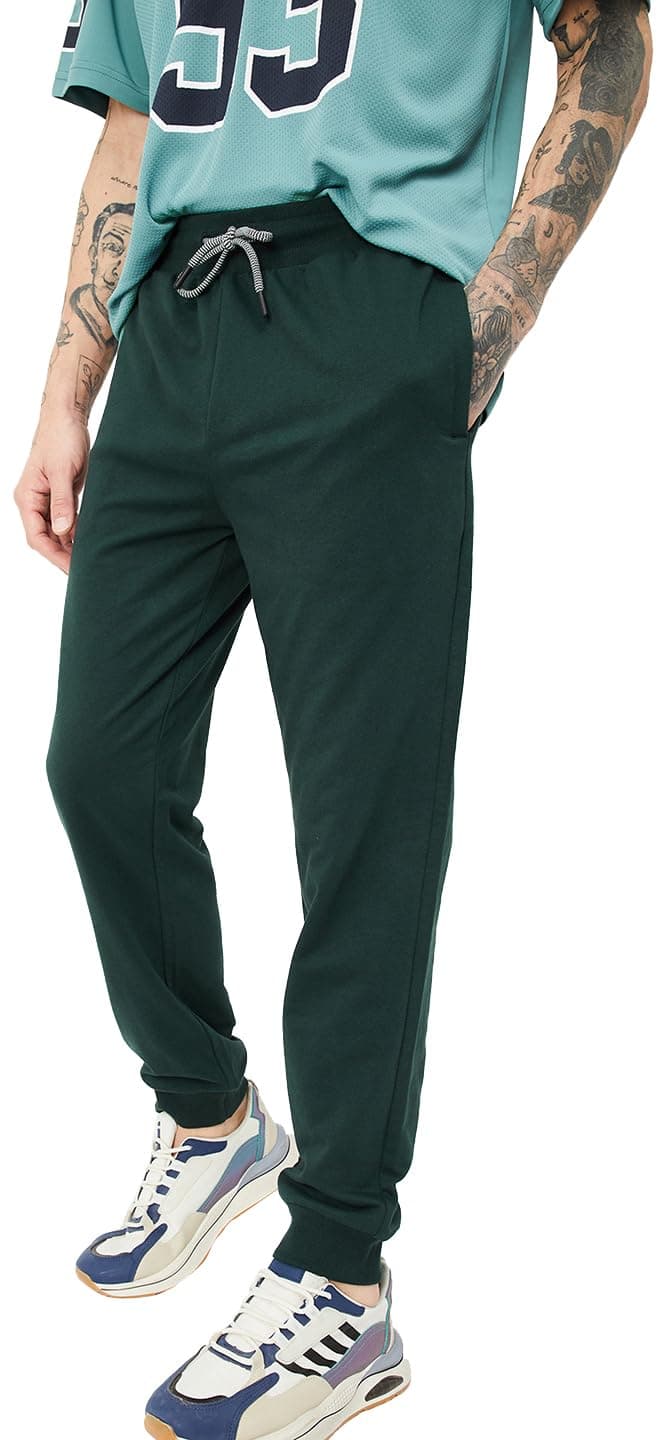 Max Men's Regular Fit Jogger Pants (Green_S)