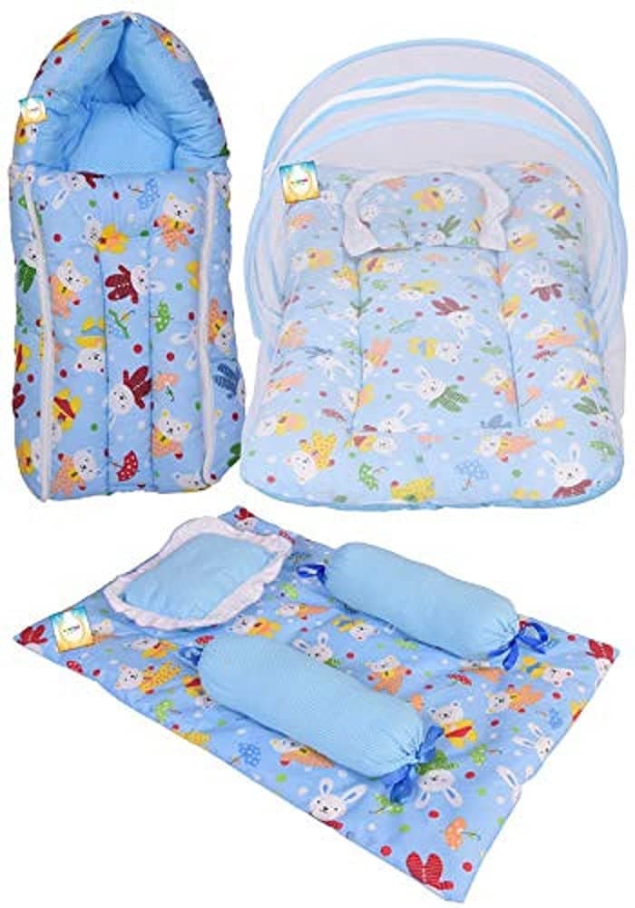 Bantoo Baby Bed New Born Baby Bedding Set Baby Sleeping Bag Carry Bag Baby Beds Mattress Nest Bed Mosquito Net Sleeping Carrier Nest Infants Gift Combo 06 M 3PCS Set
