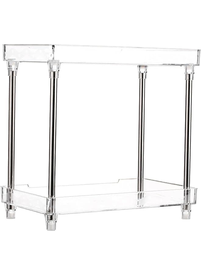 Organizer,Multi-functional 2-Tier Cosmetic Organizer Tray Storage Shelf Caddy Stand for Bathroom Vanity Countertop
