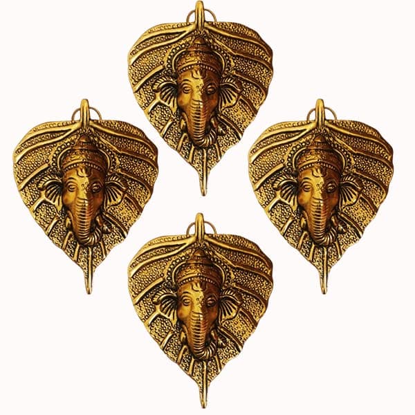 Betterminds Return Gifts For Women Action Ganesh Wall Hanging Pack Of 4 Wedding Gift Anniversary Housewarming Corporate Gifts Baby Shower Return Gifts Gold Metal