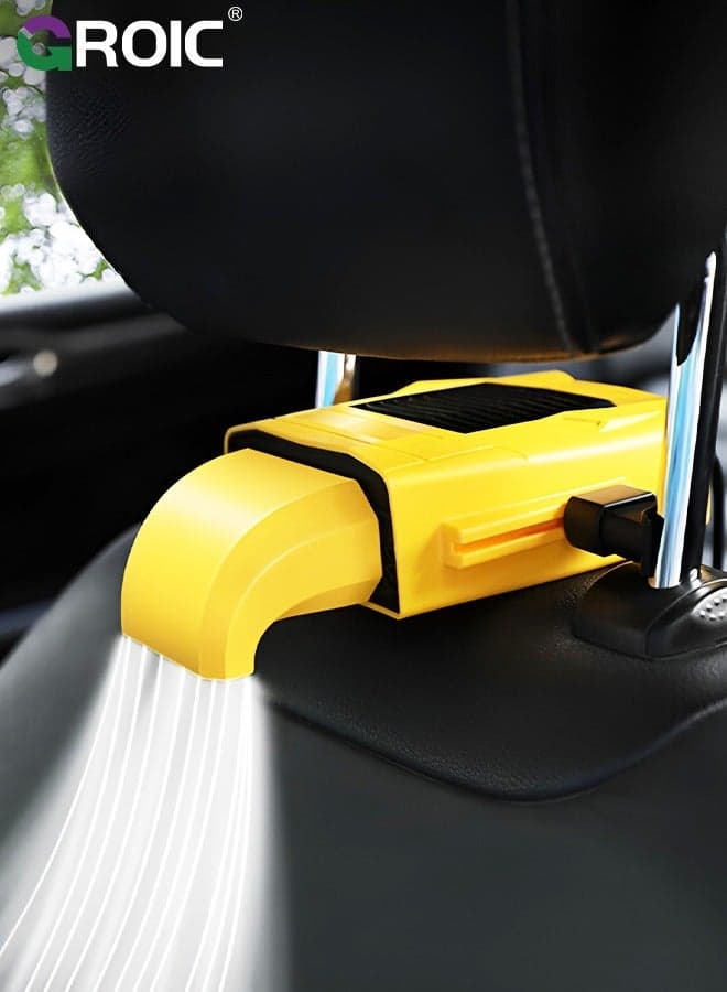 Car Fan, Seat Clip USB Fan for Car, Cooling Fan,3 Speeds Strong Air Fans Front Rear Passenger Portable SUV, RV, Vehicles