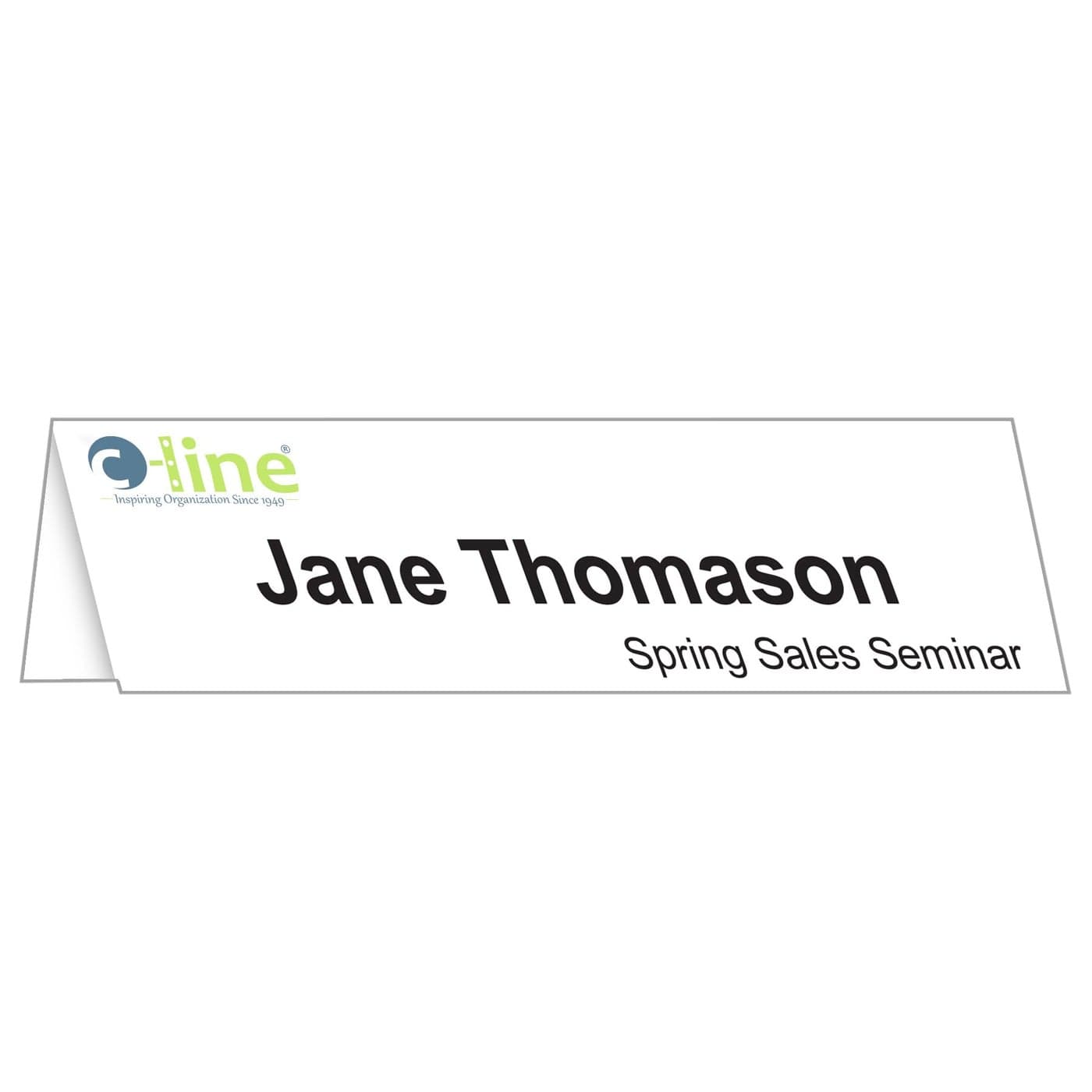 CLine PrinterReady Scored Name Tent Cards 11 x 414 Inches Folded Size 812 x 11 White Cardstock Sheets Box of 50 87517 large