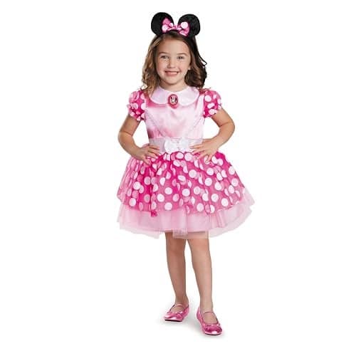 Disguise Disney Minnie Mouse Classic Tutu Girls' Costume, Pink Large (4-6x)