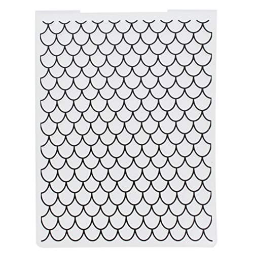 WooYangFun 1PC Water Wave Scales Embossing Folders for Card Making Scrapbooking and Other Paper Crafts, 11x16cm