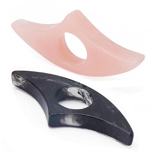 Thumb Book Page Holder for Reading 2Pack,Starry Ring Opener Bookmark,Readers Reading Finger Holder Book Lovers Gifts (Pink,Black)