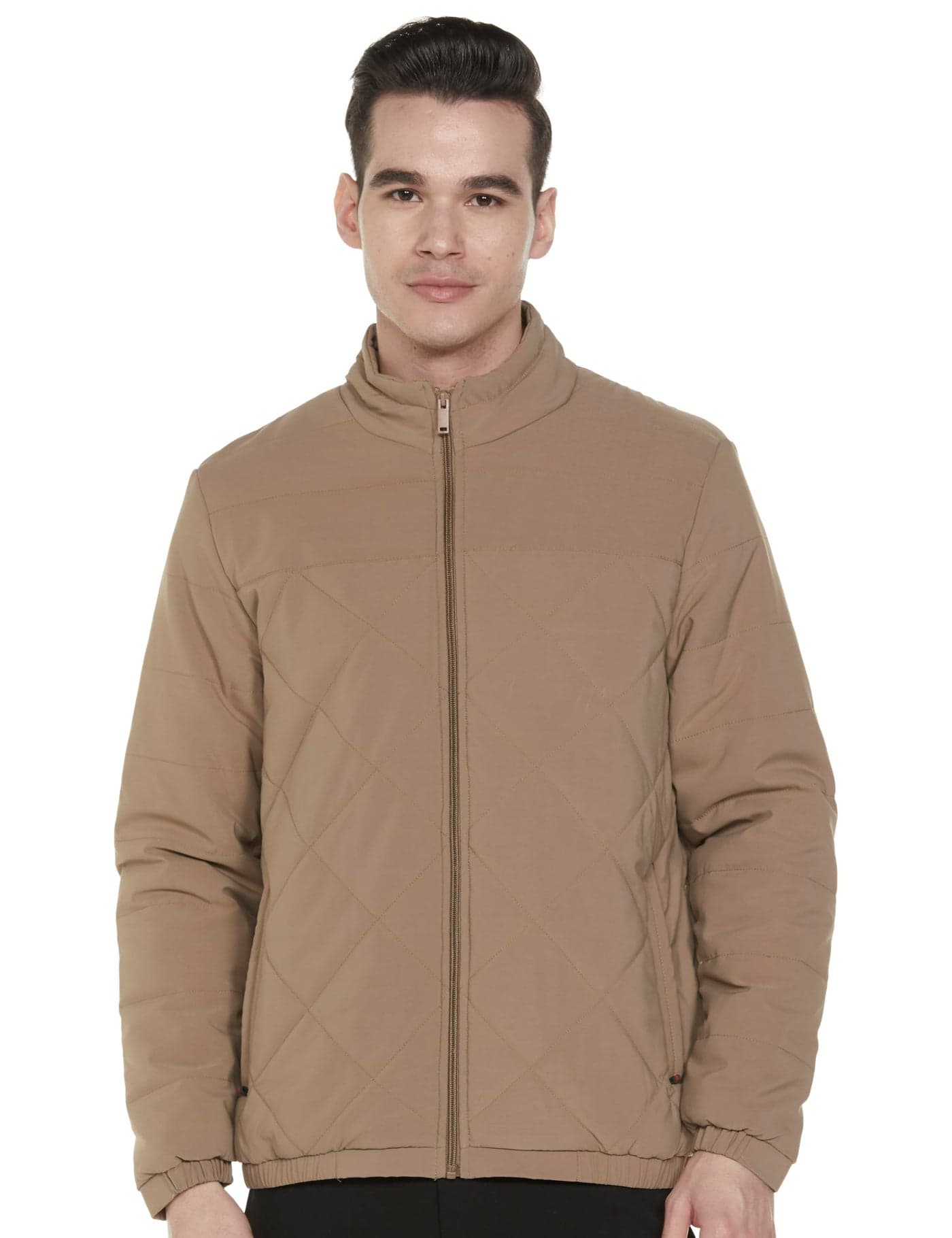 Qube By Fort Collins Men's Quilted Bomber Jacket - Stylish, Padded Warm Winter Jacket for Men