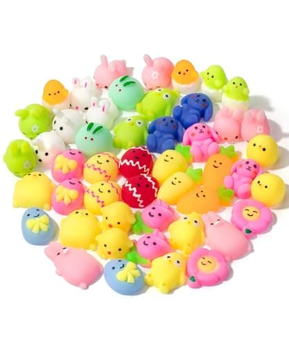 Mr Pen Easter Squishy Toys for Kids 48 Pack Washable Twistable Stretchy Squishies Bulk Soft Stress Relief Sensory Toys for Squeezing Easter Egg Fillers Party Favors Classroom Rewards