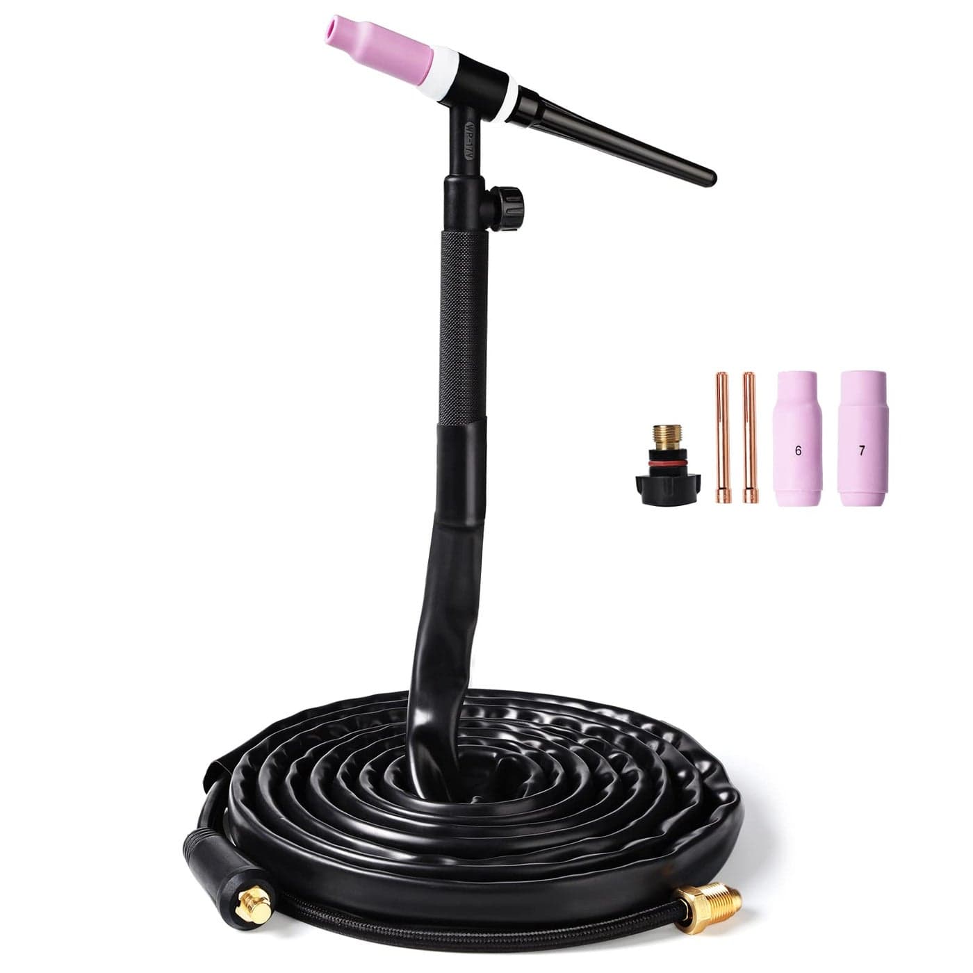 Welding Knight TIG Torch TIG17V AirCooled Argon 150A With 13FT Cable 1025mm Plug Connector WP17V Lift TIG Torch