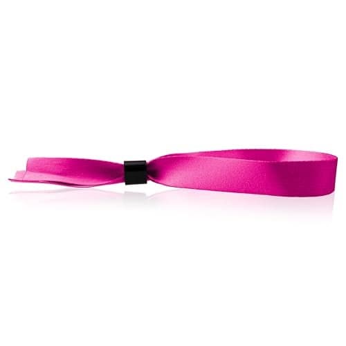 100 WristCo Cloth Event Wristbands - Pink Fabric Bracelets Wrist Bands for Concerts Festival Admission Party 13 ½” x ½”