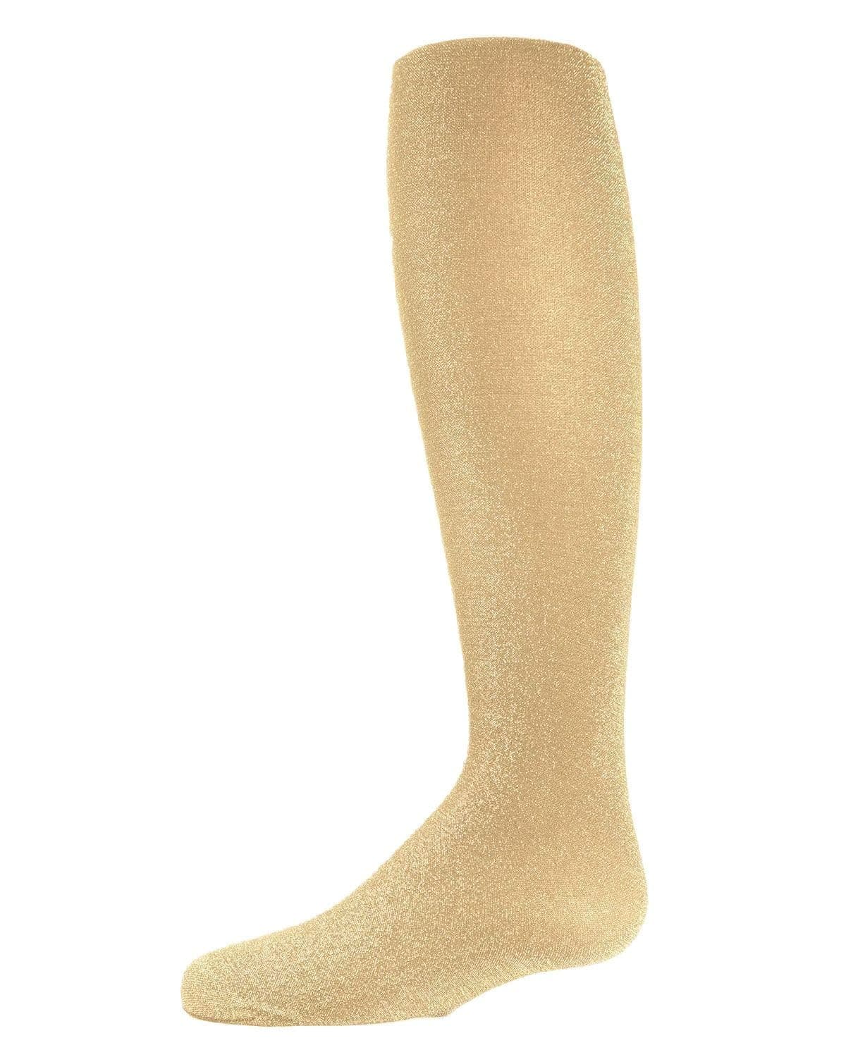 MeMoi Shining Star Shimmer Tights for Girls, Ultra Soft and Lightweight Opaque Girl Tights - Sizes 2-14, Gold, 6-8