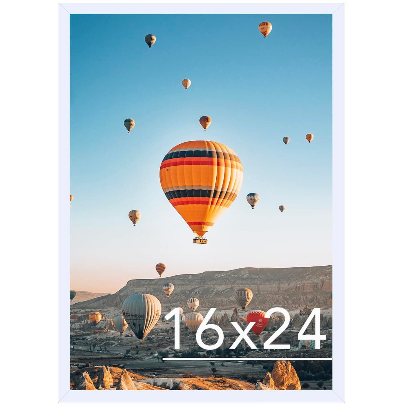 JCJMY 16x24 Picture Frame for Poster Photo Picture and 40x60 cm Canvas Horizontal and Vertical Formats for Wall Hanging 16 x 24 Wall Gallery Photo Frame for 16 by 24 Photos Posters White