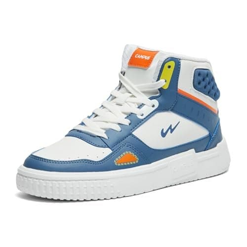 Campus Men's OG-15 Sneakers WHT/R.Slate - 9UK/India