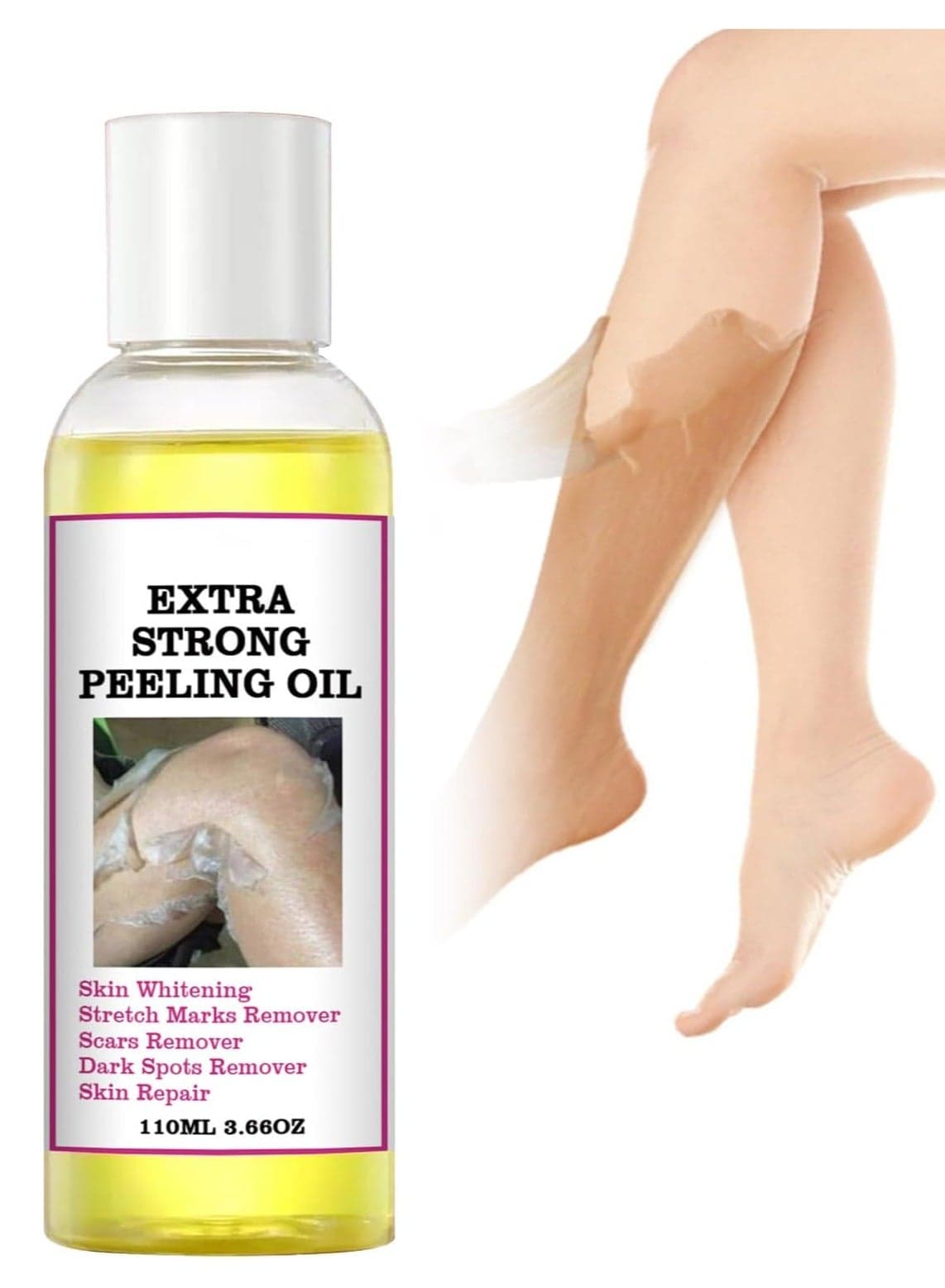 Peeling Oil for , Peeling Oil for Dark Skin, Yellow Scrub Oil, Body Exfoliating Solution for All Skin Types