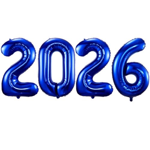 2026 Navy Blue Balloons 40 Large Navy Blue 2026 Balloons Helium Mylar Foil Balloons for 2026 New Year Christmas Graduation Party Decoration