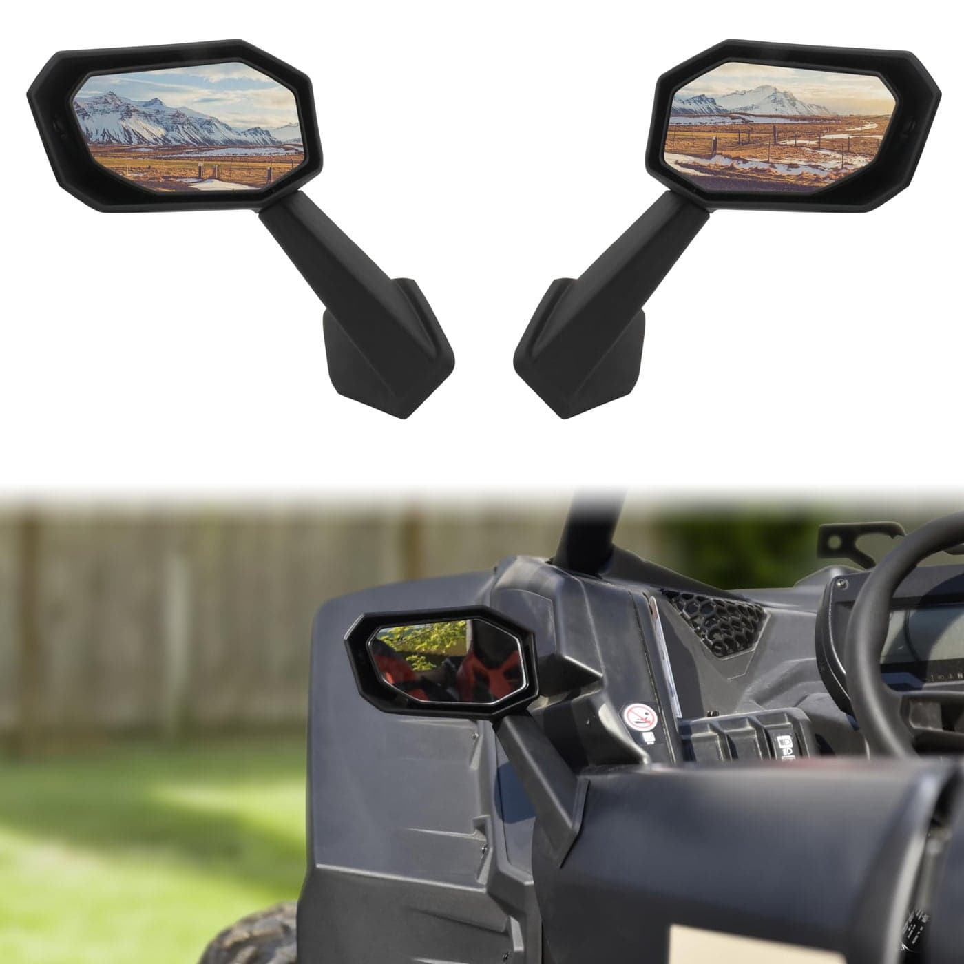 SAUTVS Folding Front Door Rear View Side Mirrors for Maverick X3 Adjustable Premium HighDefinition Side Mirrors for CanAm Maverick X3 MAX 20172025 Accessories 2PCS Replace 715004236