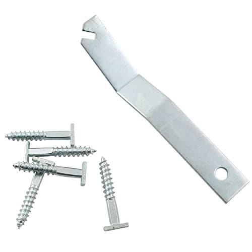 JCBIZ T Screw Wrench T-Head Security Screw - Picture Frame Locking Hardware to Lock Artwork (1 wrench + 10 T-screw)