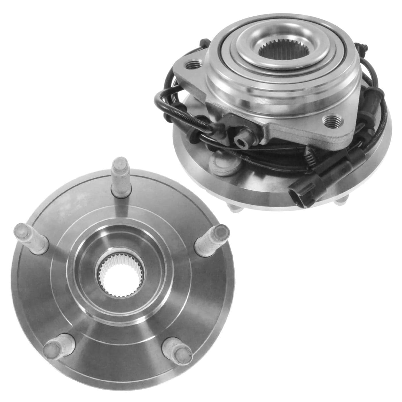 Detroit Axle 2pc Front Wheel Bearing Hubs for Jeep 20112017 Wrangler 2018 Wrangler JK Wheel Bearing and Hubs Assembly Replacement