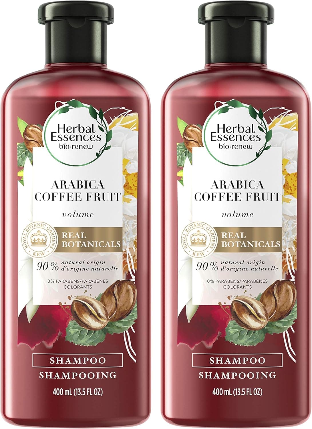 Herbal Essences Bio:renew Arabica Coffee Fruit Shampoo Twin Pack, 13.5 fl oz Each
