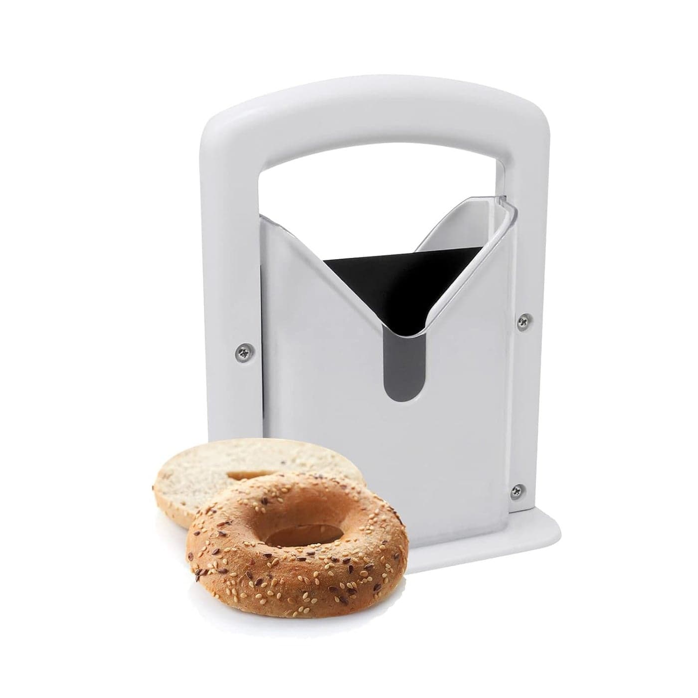 Divik Bread Slicing Tool Portable Muffin Slicer Bagel Slicer with Handle Stainless Steel Blade Bread Loaf Toast Sandwich Cutter or Slicer for Home and Commercial Use 1Pcs