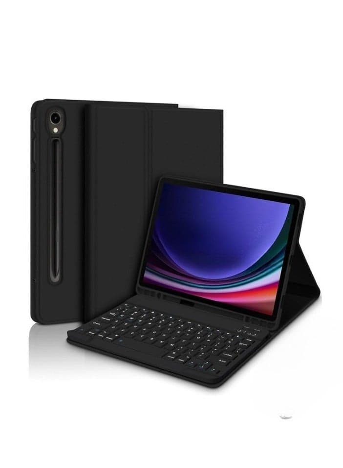Keyboard Compatible For Samsung Galaxy Tab S10 Lite 10.9 inch/S10 FE 10.9 inch/S9 FE 10.9 inch/S9 11 inch/S8 11 inch/S7 11 inch, Magnetic Detachable Keyboard Case with S Pen Holder