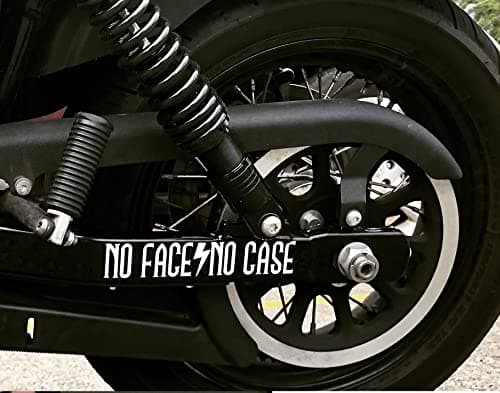STICKY DUDE NO FACE NO CASE Swing Arm Sticker Decal for HD FLSB M8 Dyna Clubstyle Europe USA