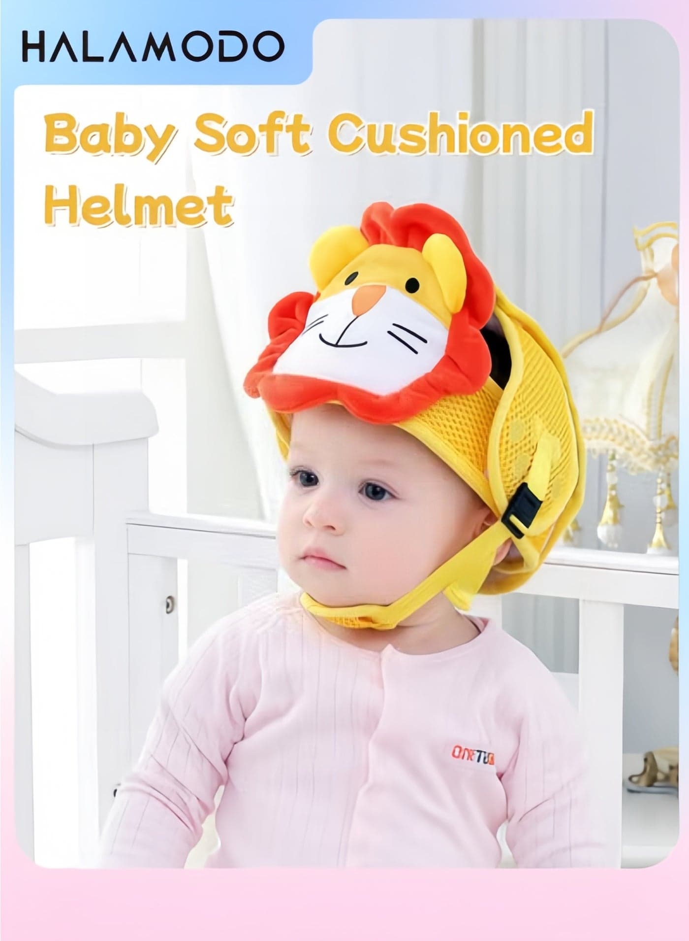 Baby Safety Helmet Breathable Adjustable Toddler Head Protection Cap Suitable for 1-2 Years Old Babies Crawling and Learning to Walk Comfortable Impact-Resistant Headgear