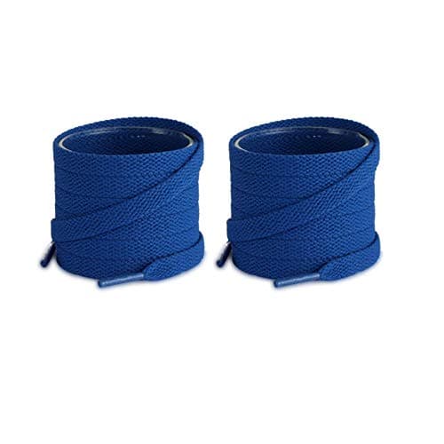 Lify 2 Pair Polyester Flat Shoe Laces for Athletic, Running - 5/16 Wide Shoelaces for Sneakers Shoes Boot Strings (120CM (47.25-Inch), Royal Blue)