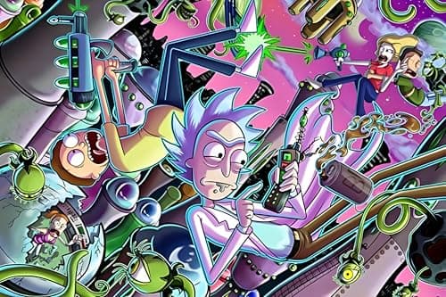 BUY ART FOR LESS Officially Licensed Rick and Morty Chaos Animated Cartoon TV Art Poster - 36 x 24 Inch - Decorative Print - Poster Paper - Ready to Frame