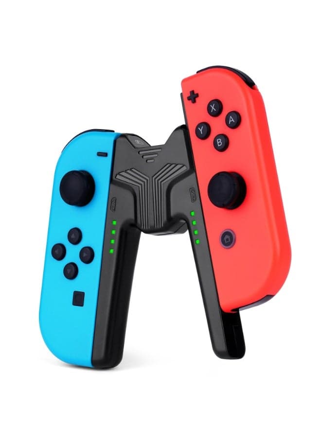 Joycons Charging Grip, Efficient Charging Grip Controller Holder, V-Shaped Game Handle, Controller Portable Holder for Joy Con Switch