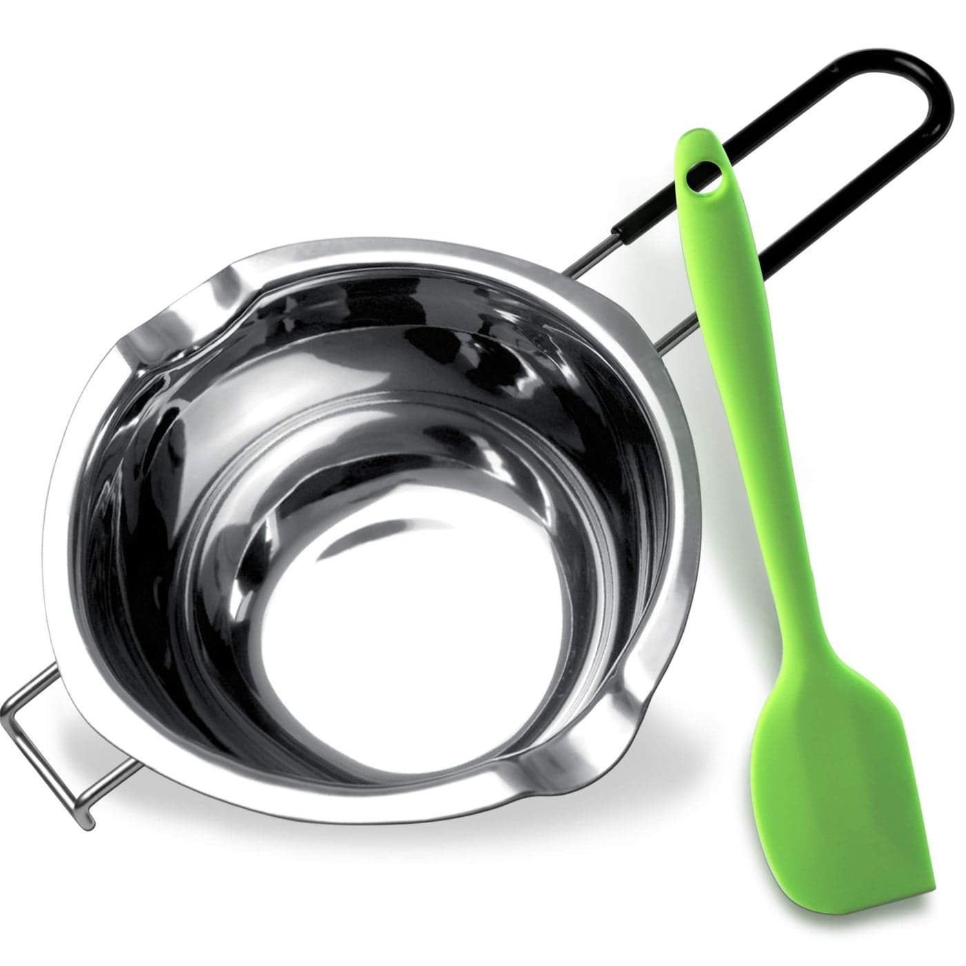 Double Boiler Melting Pot with 600MLStainless Steel Chocolate Melting Pot with Heat Resistant Handle for Butter Candy Butter Cheese Candle Making